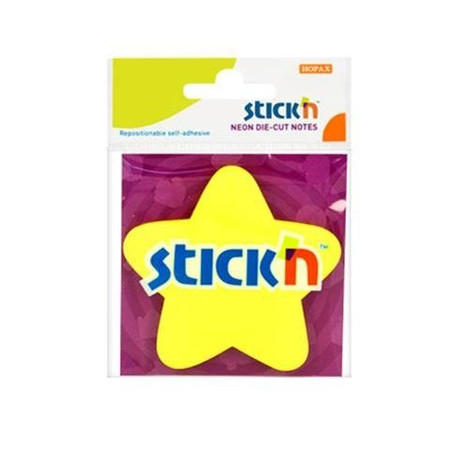 Notes Samoprzy. 76x76mm Żółta Gwiazdka 50Kart.