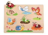 Układanka z uchwytami robaczki