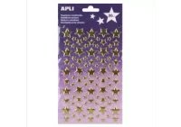 Naklejki metaliczne Apli Kids - Gwiazdki złote