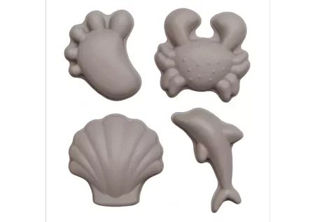 Silikonowe Foremki do piasku 4 szt. Scrunch - Szary