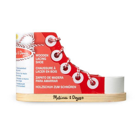 Duży drewniany but do nauki sznurowania Melissa & Doug