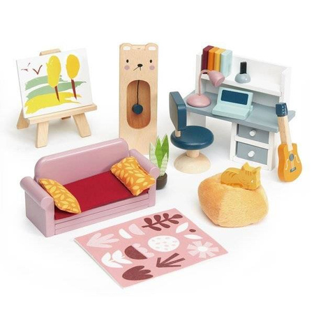 Drewniane meble do domku dla lalek - pokój młodzieżowy, Tender Leaf Toys
