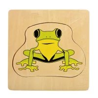 Cykl życia rozwoju żaby - puzzle warstwowe