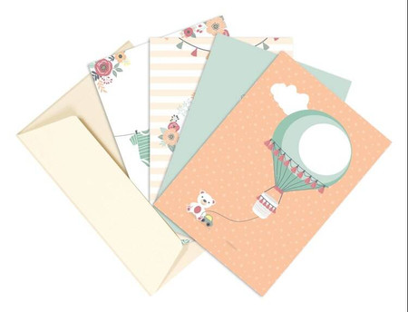 Kartki i Koperty 8 zestawów, Narodziny