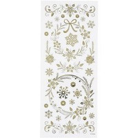 Naklejki metal. Złote Wieńce Świąteczne