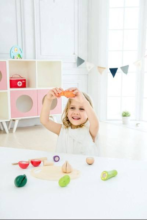 CLASSIC WORLD Drewniany Zestaw do Krojenia Warzyw na Rzepy 16 el.