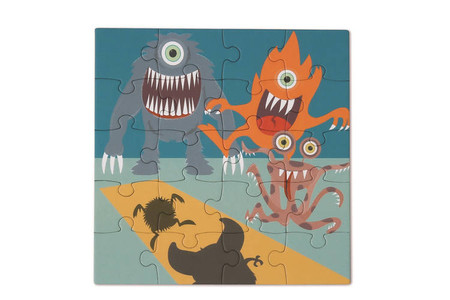 Scratch, Puzzle magnetyczne - książka podróżna Stworki 2 obrazki 40 elem.