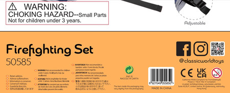 CLASSIC WORLD Zestaw Małego Strażaka Strój Narzędzia 8 el.