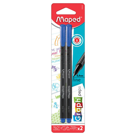 Cienkopis Graph Peps Niebieski 2 szt Blis.