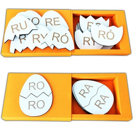 Układanka Dopasowywanie sylab z R - Skorupki jajka