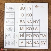 Krzyżówka Obrazkowo-Sylabowa Nr 1