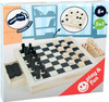 Zestaw trzech gier na drewnianej planszy 11208-Small Foot, gry dla dzieci
