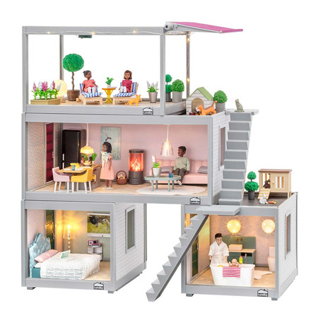 Domek dla lalek pokój 22 cm zabawka dla dzieci odgrywanie ról moduły Lundby