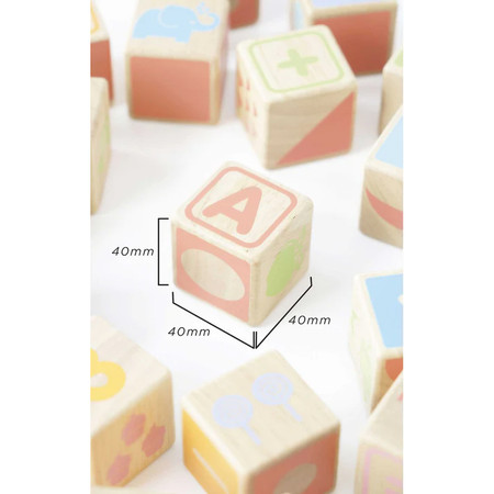 Drewniane klocki ABC zabawka edukacyjna dla dzieci, nauka liter, Le Toy Van