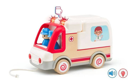 Dźwiękowy Ambulans z noszami i sprzętem ratunkowym