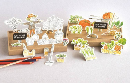 Ogródek warzywny na 4 pory roku - kolorowanka i gra