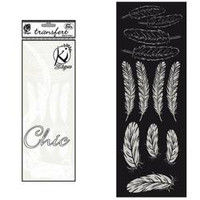 Naprasowanka welwetowa Złamana Biel Pióra 2