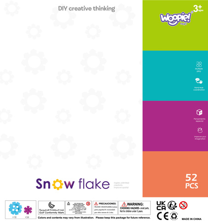 WOOPIE Klocki Konstrukcyjne Wafle Jeżyki 52 el.