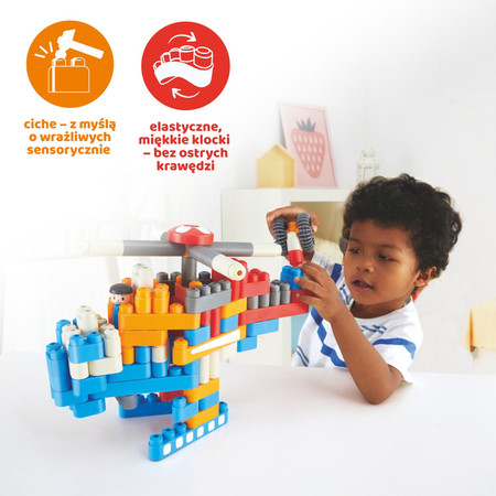 Klocki konstrukcyjne, Lotnisko, 142 el., 2+, PolyM