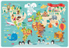 Puzzle podłogowe 24 el. Apli Kids - Mapa świata 3+