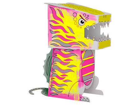 Kolorowanka 3D Cube head Dino -  SPIRANOZAURUS 3l+ MONUMI