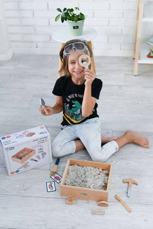 Zestaw małego archeologa z piaskiem kinetycznym 1kg