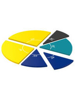 Learning Resources | Kolorowe części koła i kąty (zestaw 6 sztuk) LER91049