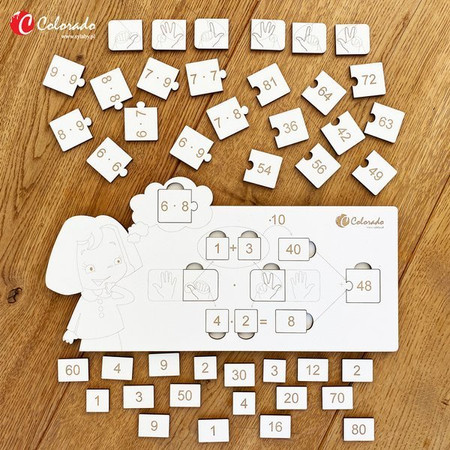 Mnożenie na palcach powyżej 5 - dziewczynka