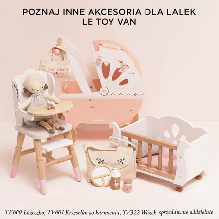 Drewniany zestaw do karmienia lalek, zabawa lalkami, dla dzieci, Le Toy Van