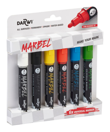 Zestaw 6 markerów MARBEL 4mm Podstawowe