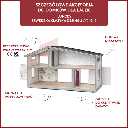 Domek dla lalek, zabawka dla dzieci, zabawa lalkami, odgrywanie ról, Lundby