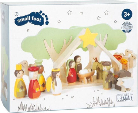 Drewniana stajenka bożonarodzeniowa dla dzieci Gwiazda Betlejemska Small Foot 12356
