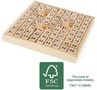 Tabliczka mnożenia, małe klocki drewniane, 10953-small foot design - zabawki edukacyjne
