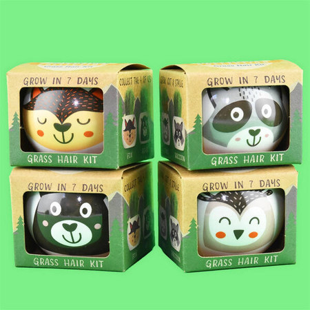 Eco hodowla trawy w doniczce Dzikie zwierzątka