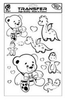 Naprasowanka A4 Czarna Misie i Smoczęta