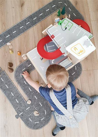 Parking dla dzieci garaż premium z myjnią, windą, stacją samochodów elektrycznych, stacją benzynową 11676- Small Foot, zabawki dla chłopców i dziewczynek