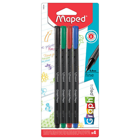 Cienkopis Graph Peps Kolory  Basic 4 szt Blis.