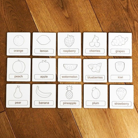 Układanka tematyczna do nauki angielskiego - Fruits