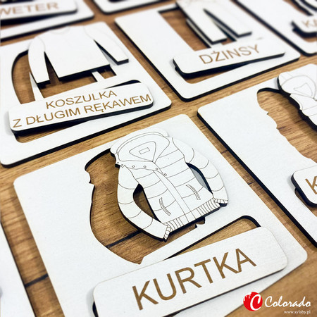 Układanka Tematyczna– Ubrania (Część 2)