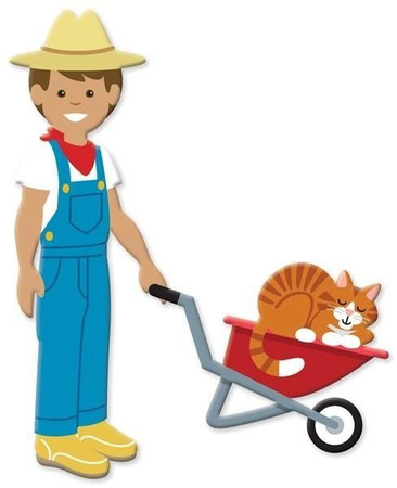 Wypukłe wielorazowe naklejki – Farma