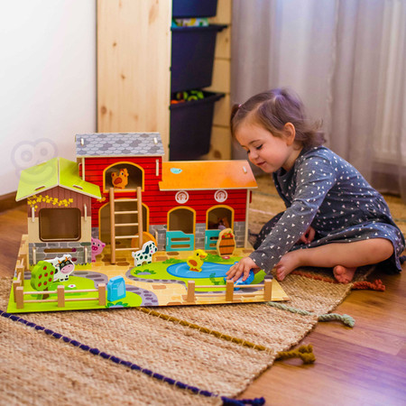 WOOPIE GREEN Mega Farma Figurki Zwierząt Stajnia Obora Kurnik 18 el.