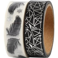 Taśmy Washi Pióra i Kształty 2x4 m