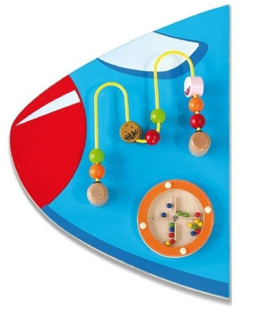 VIGA Drewniana Tablica Sensoryczna Manipulacyjna Samolot Certyfikat FSC Montessori