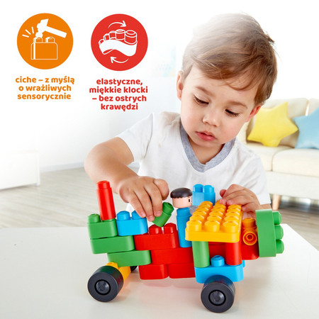 Klocki konstrukcyjne, Kreatywny zestaw startowy, 25 el., 18m+, PolyM