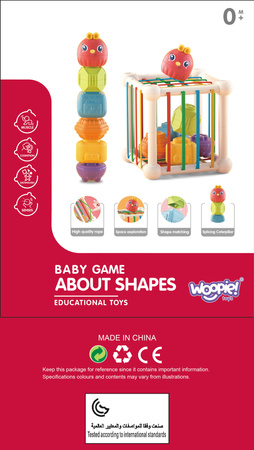 WOOPIE Elastyczna Kostka Sensoryczna Sorter dla Dzieci 7 el.