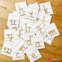 Drewniany alfabet do nauki pisania (małe litery)