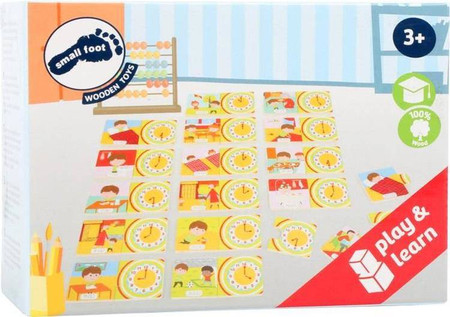 Drewniane puzzle dla dzieci Czas i nauka zegara Small Foot