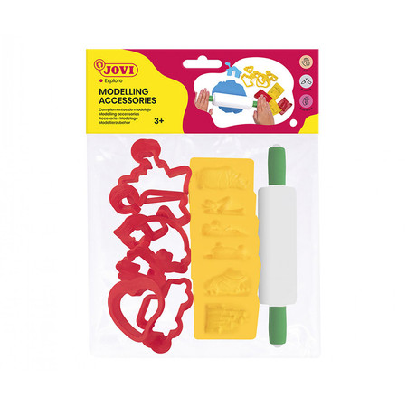 Zestaw foremek + wałek do ciastoliny 12szt JOVI