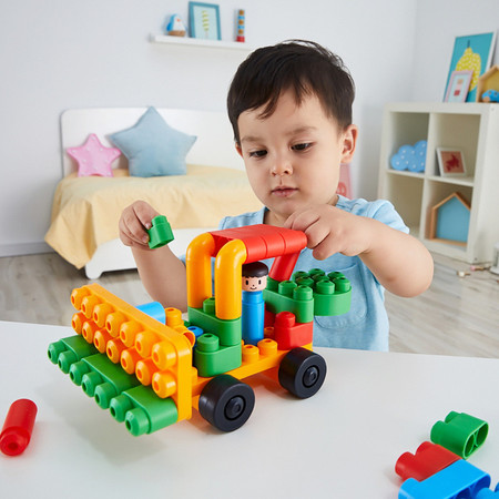 Klocki konstrukcyjne, Pojazdy opiekunów zwierząt w ZOO, 40 el., 18m+, PolyM