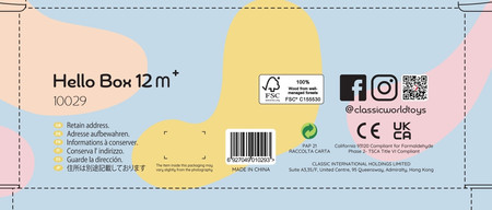 CLASSIC WORLD Pastelowy Zestaw dla Niemowląt Box Pierwsze Zabawki do Nauki od 6 do 12 miesiąca